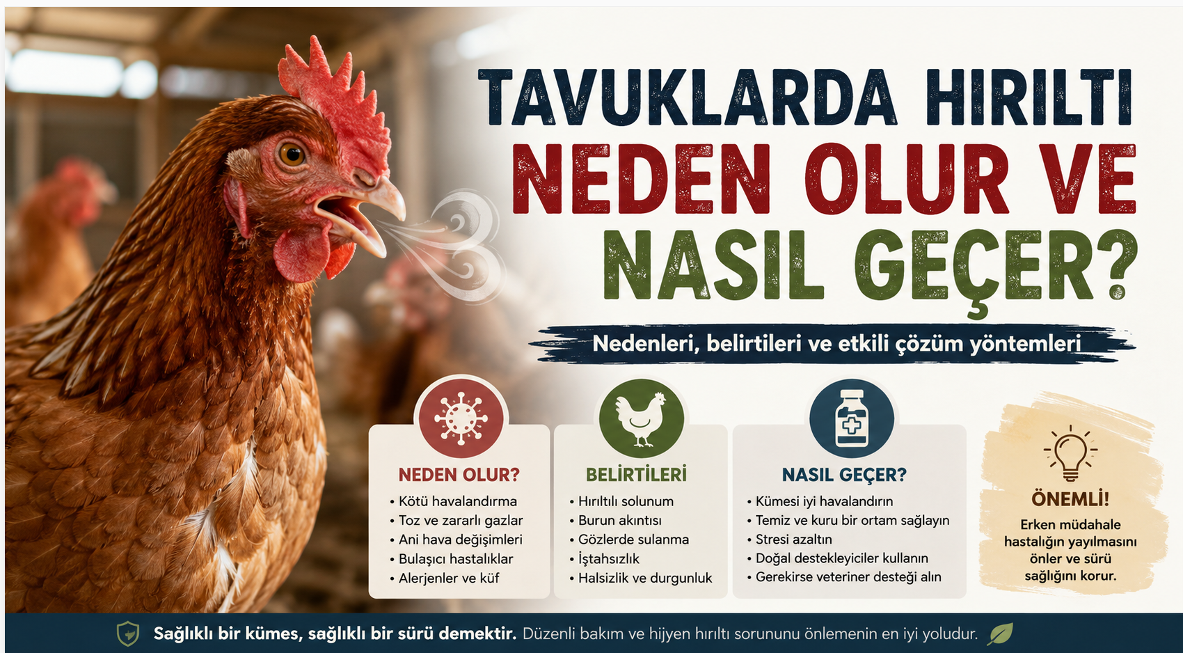 Tavuklarda Hırıltı Neden Olur ve Nasıl Geçer?