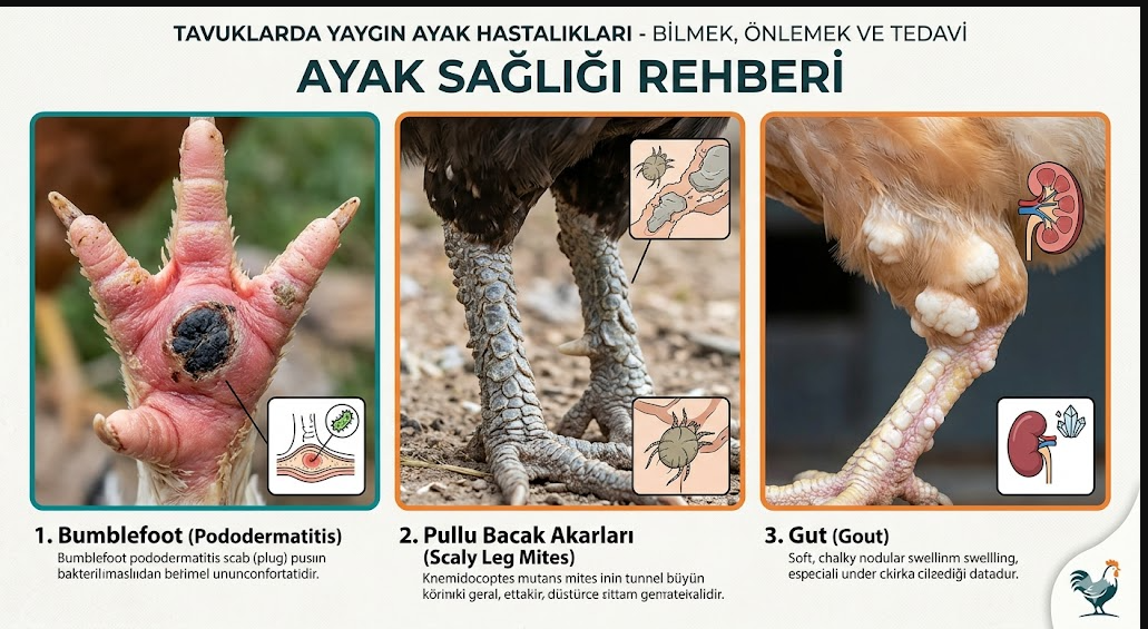 Tavuklarda Yaygın Ayak Hastalıkları