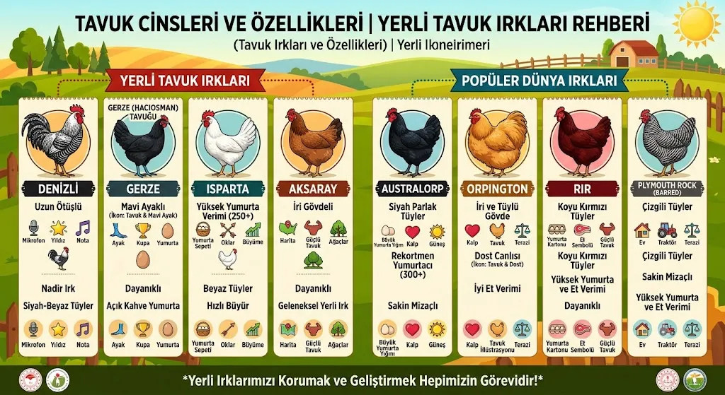 Tavuk Cinsleri ve Özellikleri | Yerli Tavuk Irkları