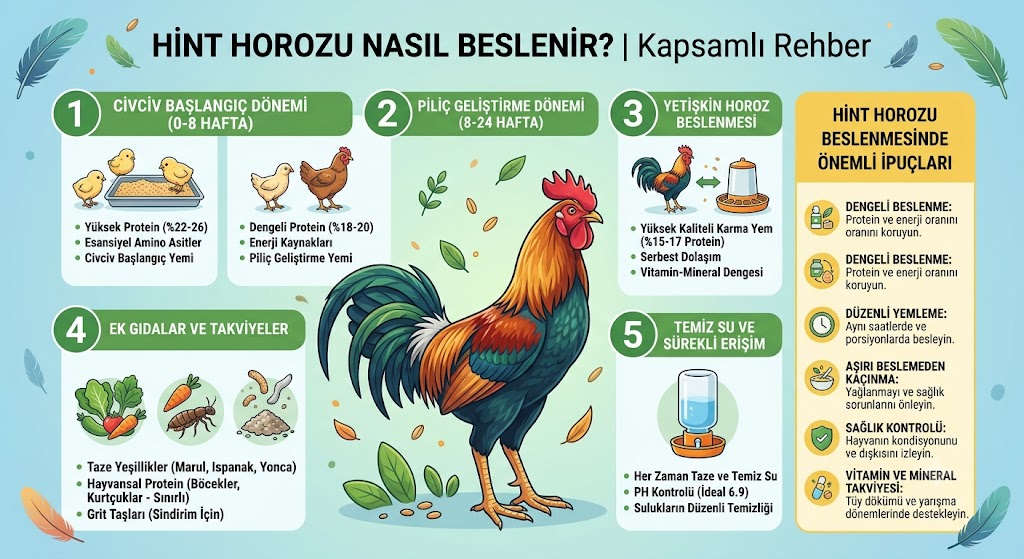 Hint Horozu Nasıl Beslenir?