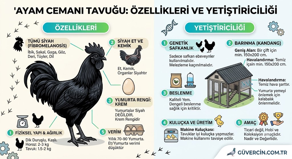 Ayam Cemani Tavuğu Özellikleri ve Yetiştiriciliği