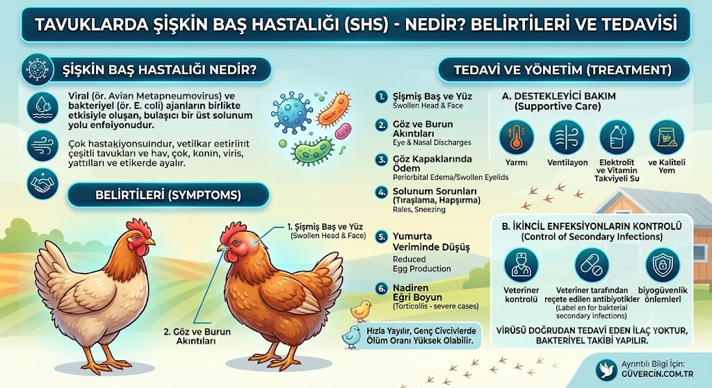 Tavuklarda Şişkin Baş Hastalığı Nedir? Belirtileri ve Tedavisi