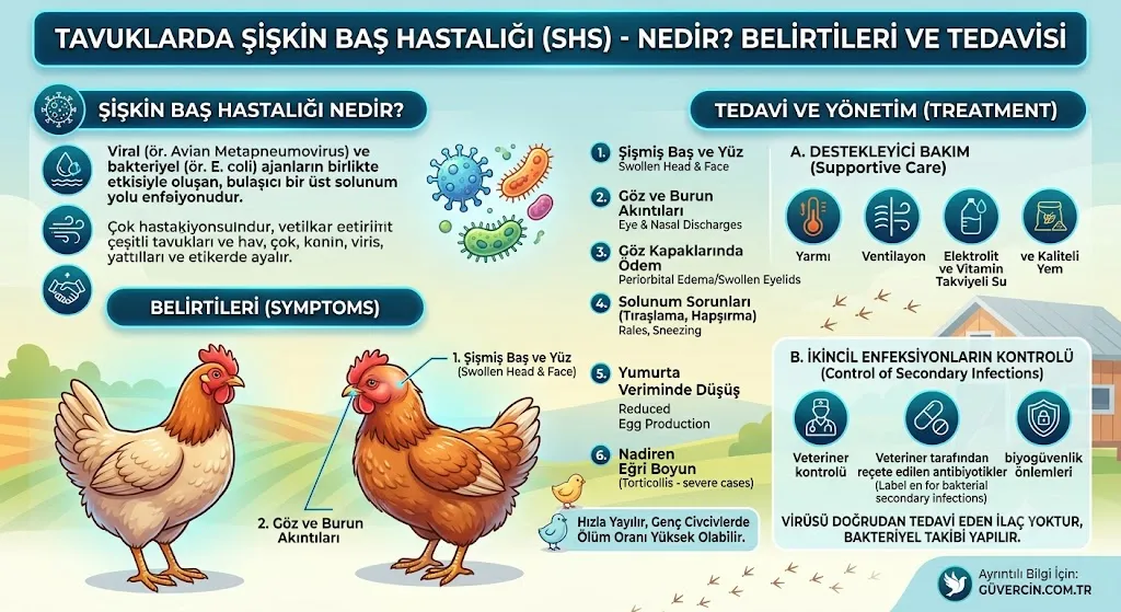 Tavuklarda Şişkin Baş Hastalığı Nedir? Belirtileri ve Tedavisi
