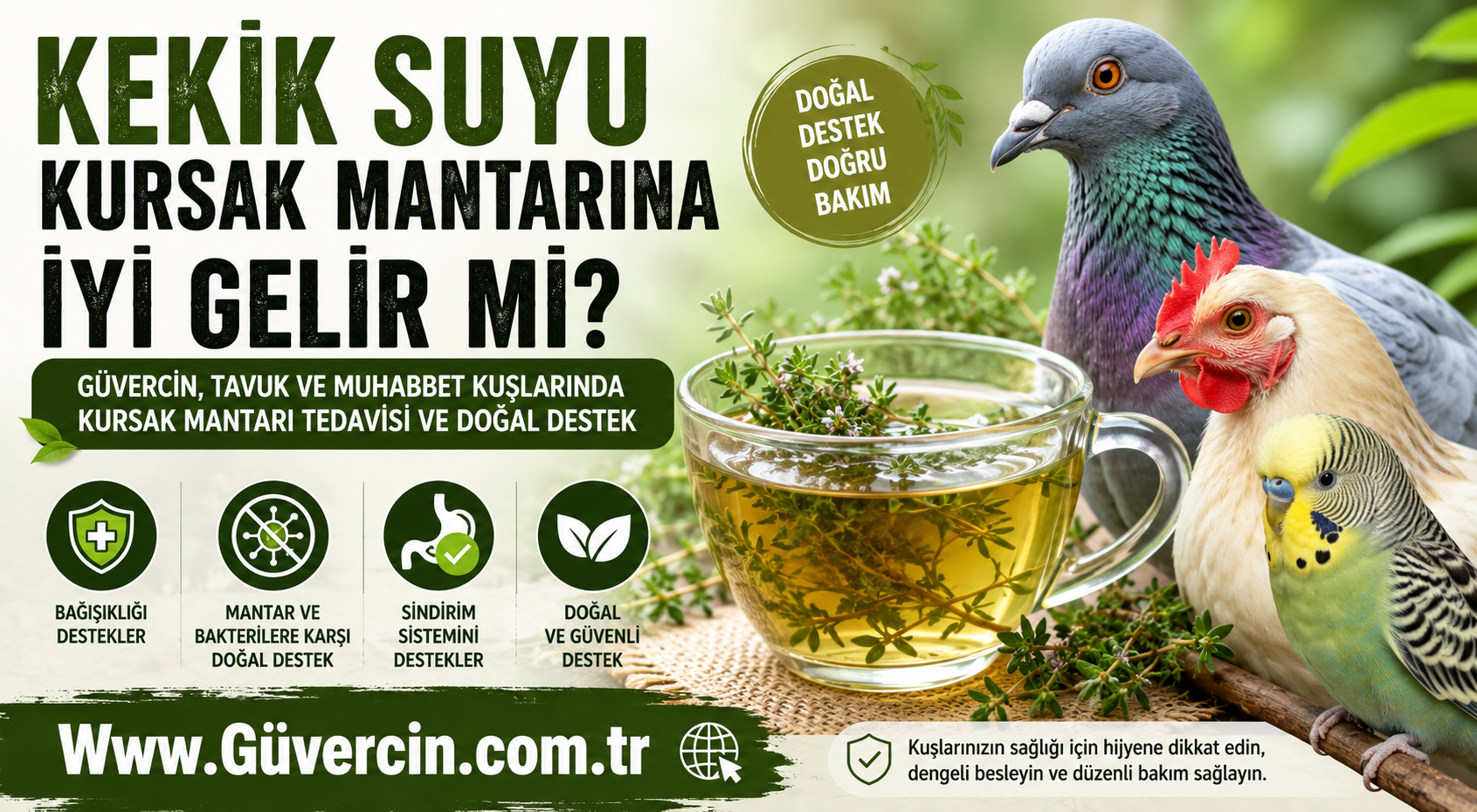 Kekik Suyu Kursak Mantarına İyi Gelir mi? | Güvercin, Tavuk ve Muhabbet Kuşu Rehberi
